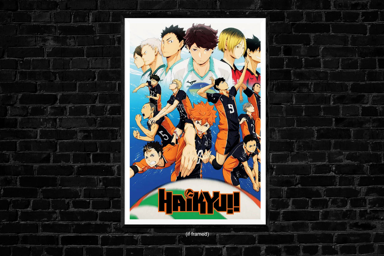 Haikyu!! Poster Manga Anime Volleyball TV Show Large Wall Art Print (24"x36")