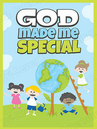 Children's Poster God Made Me Special Series 2 (18"x24")