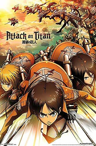 Attack on Titan Poster Attack Manga Anime TV Show Large Wall Art Print (22"x34")