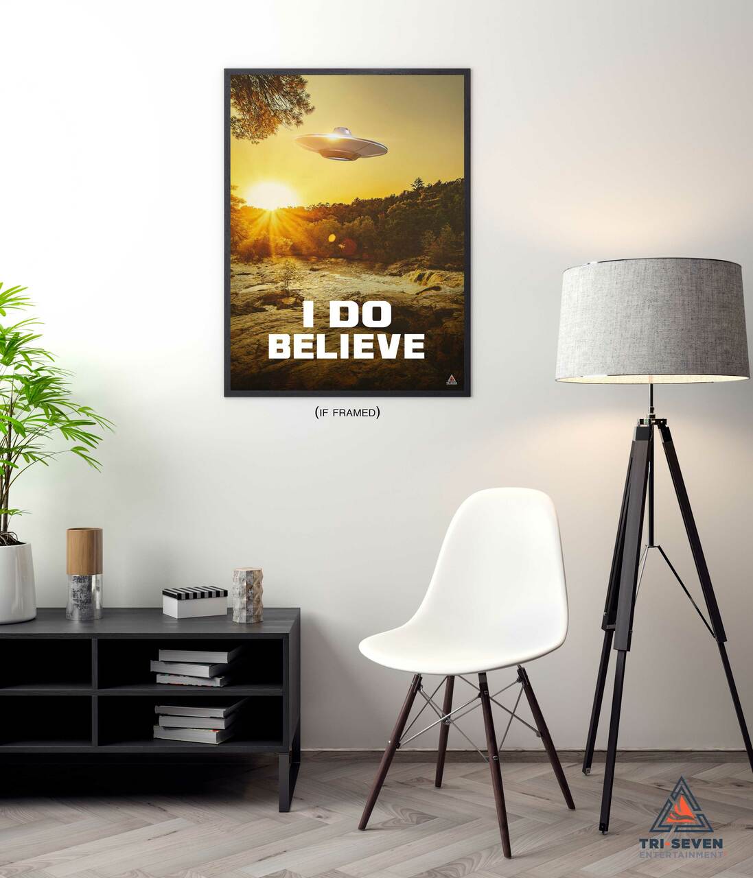 I Do Believe Poster UFO Alien Truth is Here Wall Art Print (18"x24")