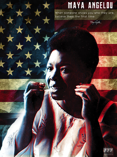 Maya Angelou Poster When Someone Shows You Who They Are Quote (18"x24")