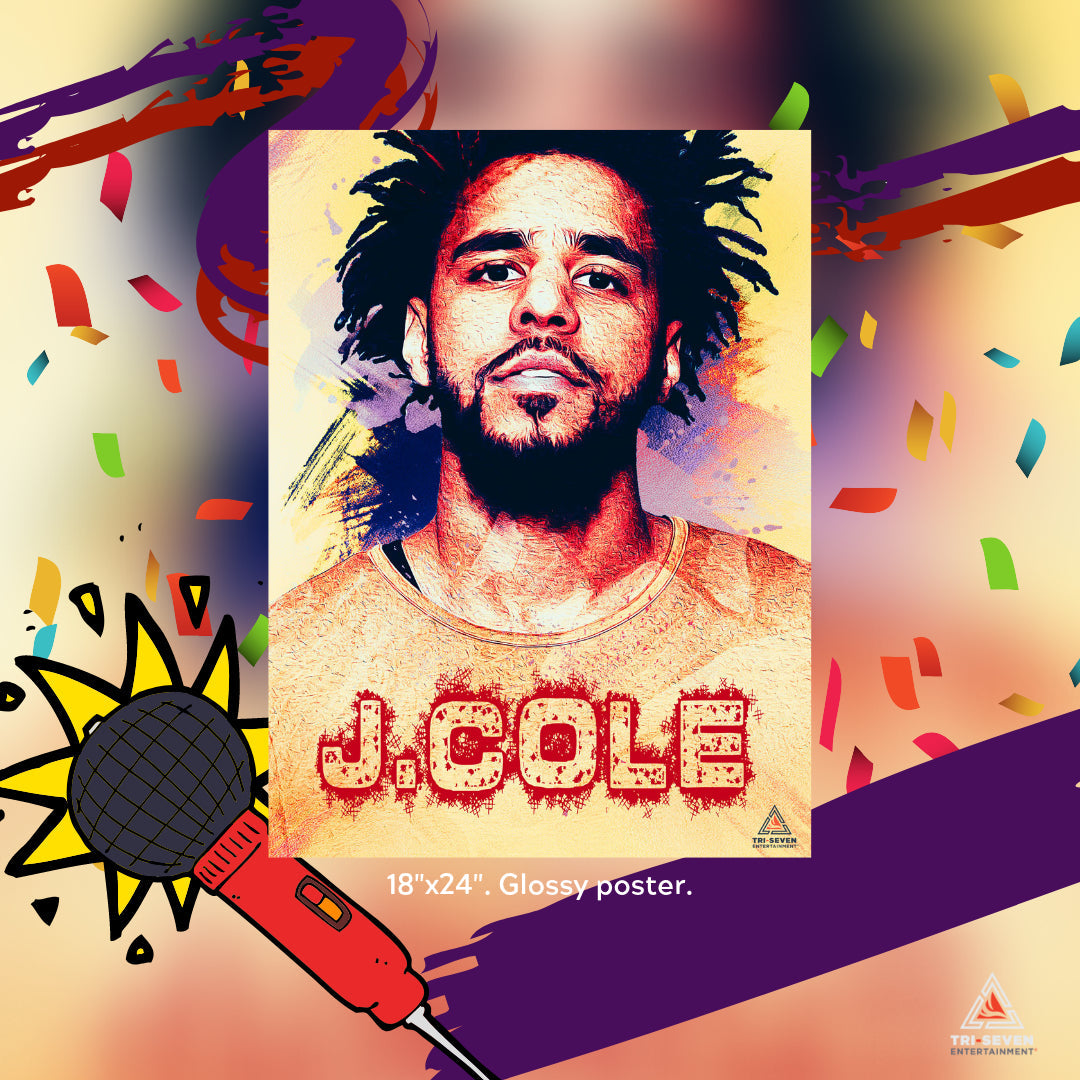 J. Cole Poster Wall Art Print (18"x24")