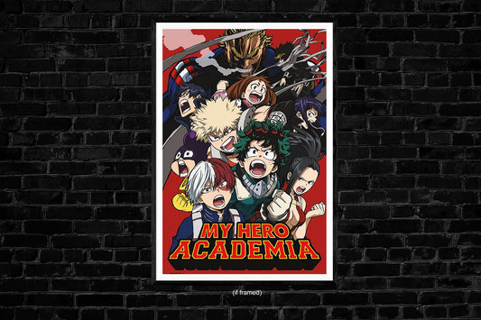 My Hero Academia 2 Poster Manga Anime TV Show Large Wall Art Print (24"x36")