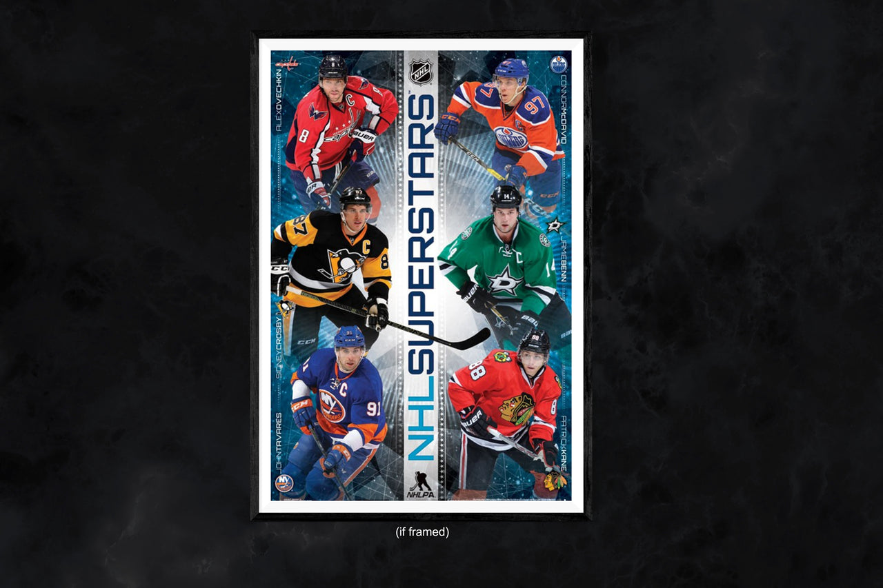 NHL Superstars Poster Hockey Wall Art Print (22"x34")