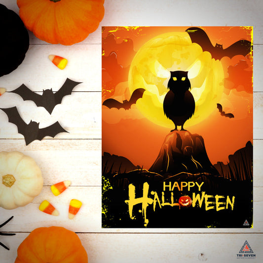 Happy Halloween Poster Wall Art Decoration (18"x24")