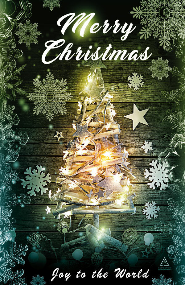 Merry Christmas Poster Joy to the World Art Wall Decor Print Sign (11"x17")
