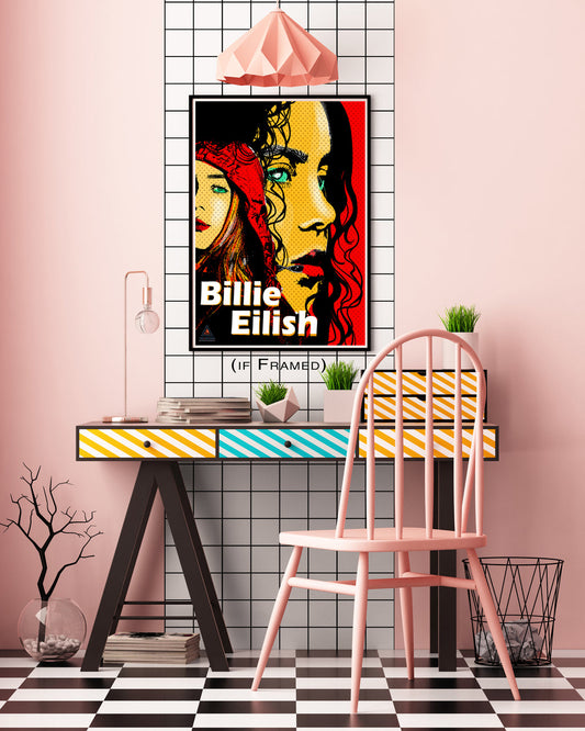 Billie Eilish Poster Artwork for Walls Print (18"x24")