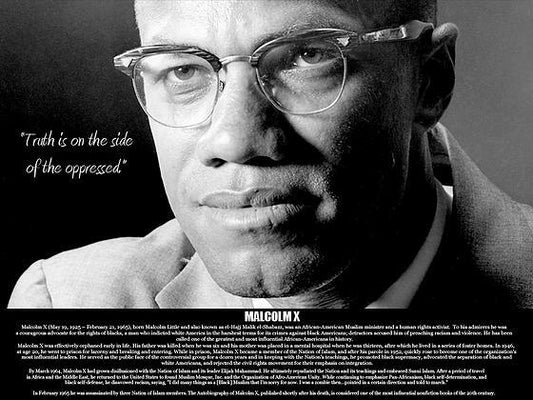 Malcolm X Poster Truth is On Side of the Oppressed (24"x18")