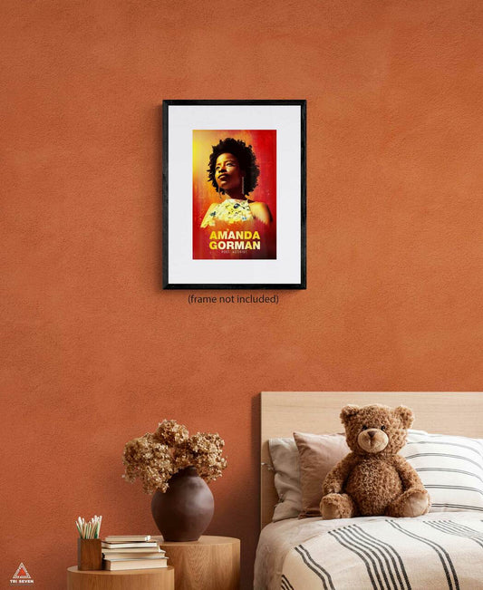 Amanda Gorman Poster Poem Poet Activist Educational Wall Art Print (11"x17")