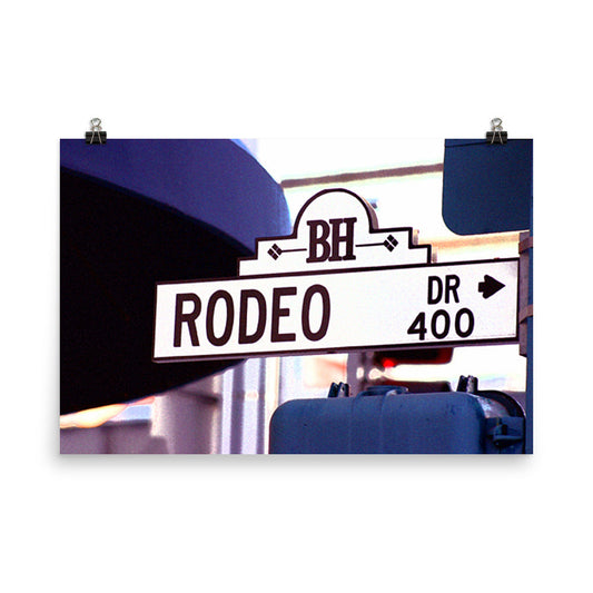 Beverly Hills Poster Rodeo Drive Sign Photo Wall Art Print