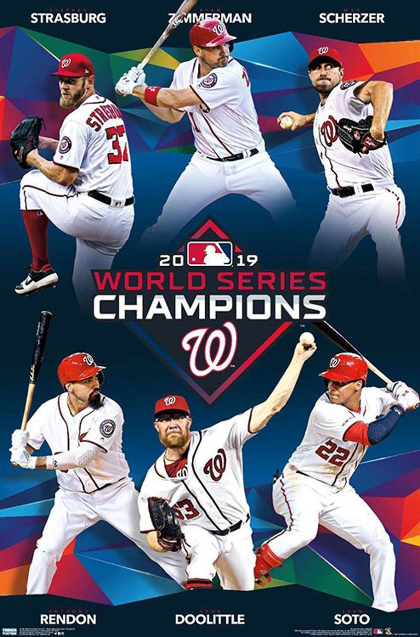 Washington Nationals Poster 2019 World Series Baseball Wall Art Print (22"x34")