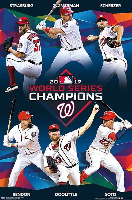Washington Nationals Poster 2019 World Series Baseball Wall Art Print (22"x34")