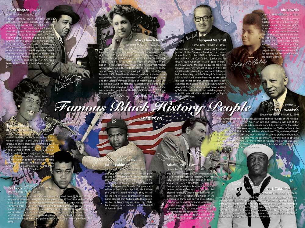 Famous Black History People Poster Series 1-3 (Bundle)