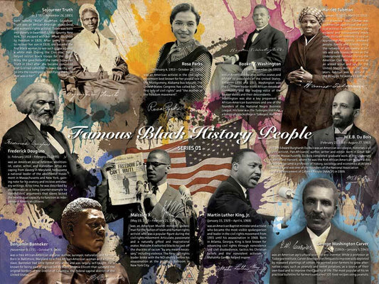 Famous Black History People Poster Series 1-5 (Bundle)