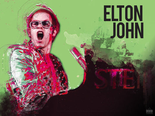 Elton John Poster Music Wall Art Print (24"x18")