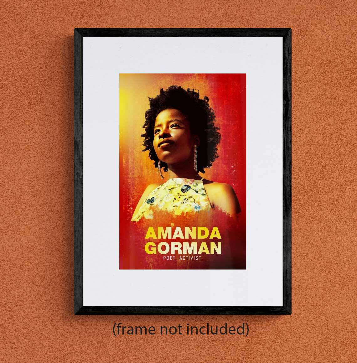 Amanda Gorman Poster Poem Poet Activist Educational Wall Art Print (11"x17")