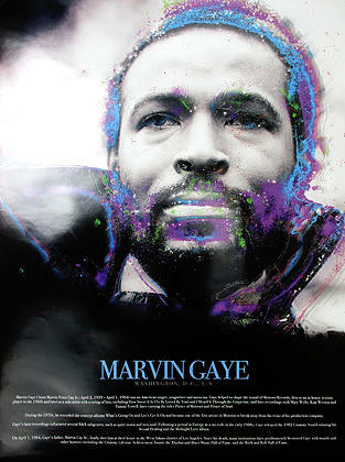 Marvin Gaye Poster with Biography (18"x24")