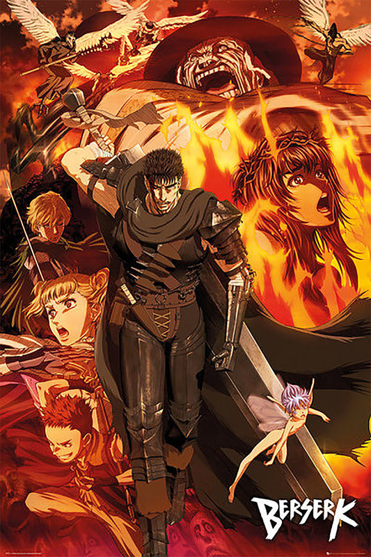 Berserk Poster Manga Anime TV Show Large Wall Art Print (24"x36")