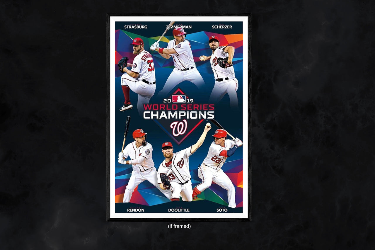 Washington Nationals Poster 2019 World Series Baseball Wall Art Print (22"x34")