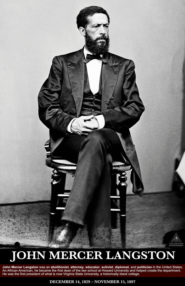 John Mercer Langston Poster Black History Print (11"x17")