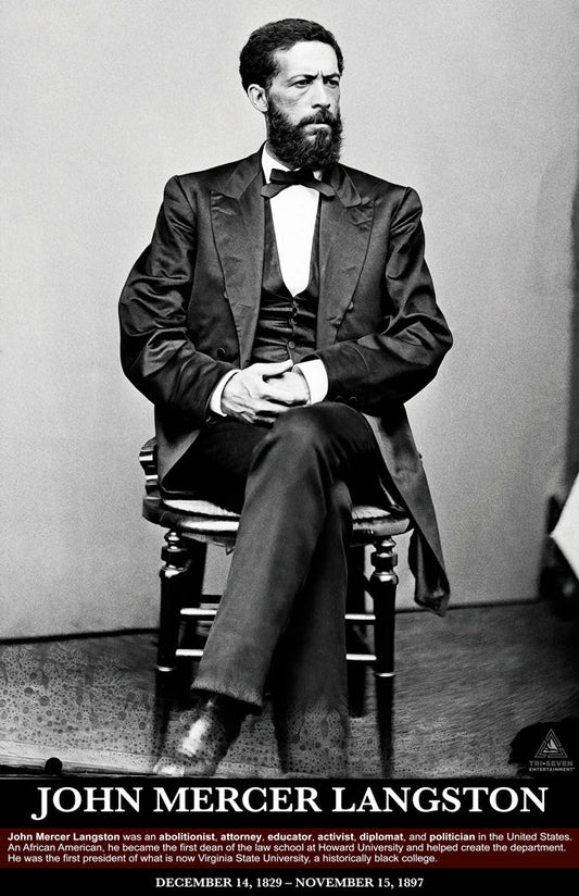 John Mercer Langston Poster Black History Print (11"x17")
