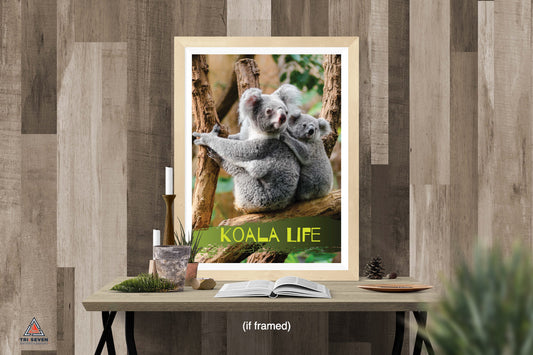 Koala Bear Poster Koala Life Wall Art Print (18"x24")