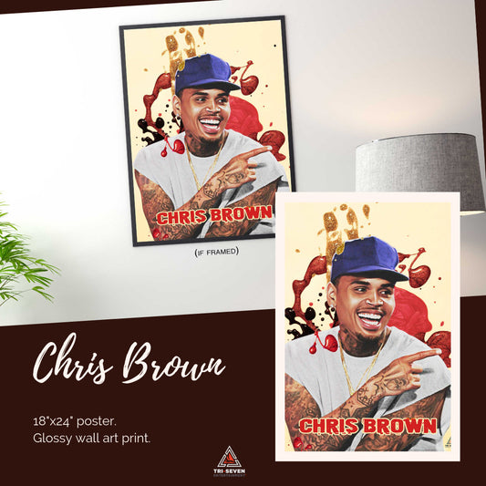 Chris Brown Poster Wall Art Print (18"x24")