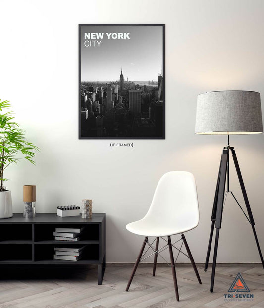 New York City Poster Empire State Building Wall Art Print (18"x24")