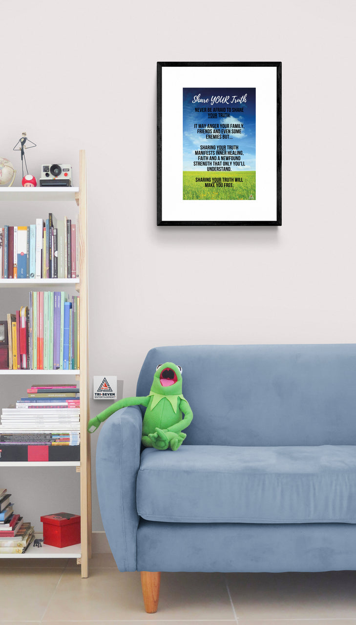 Share Your Truth Poster Truth Will Set You Free Inspirational Wall Art Quote (11"x17")