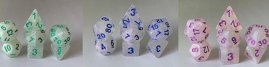 "Intense Sparkles" 7-Dice Set (Multiple Options)