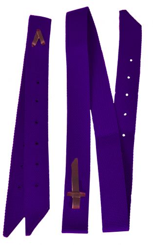 PURPLE -SHOWMAN- NYLON OFF BILLET AND TIE STRAP SET.