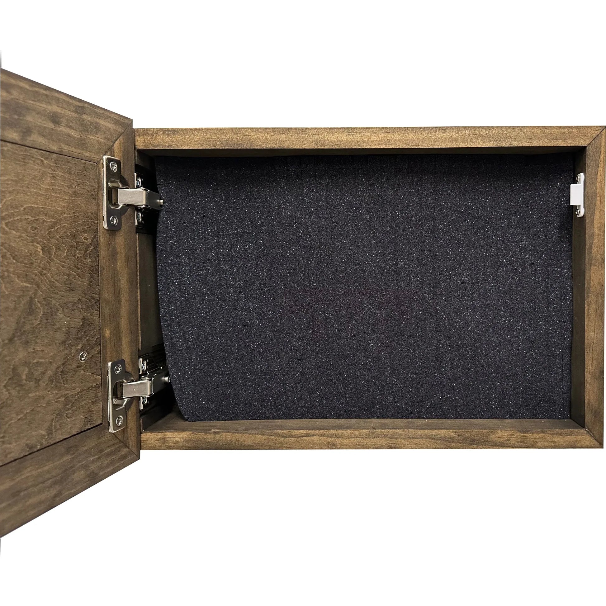 American Flag & Patriotism Decorative & Secure Wall-Mounted Gun Cabinet (Jacobean)