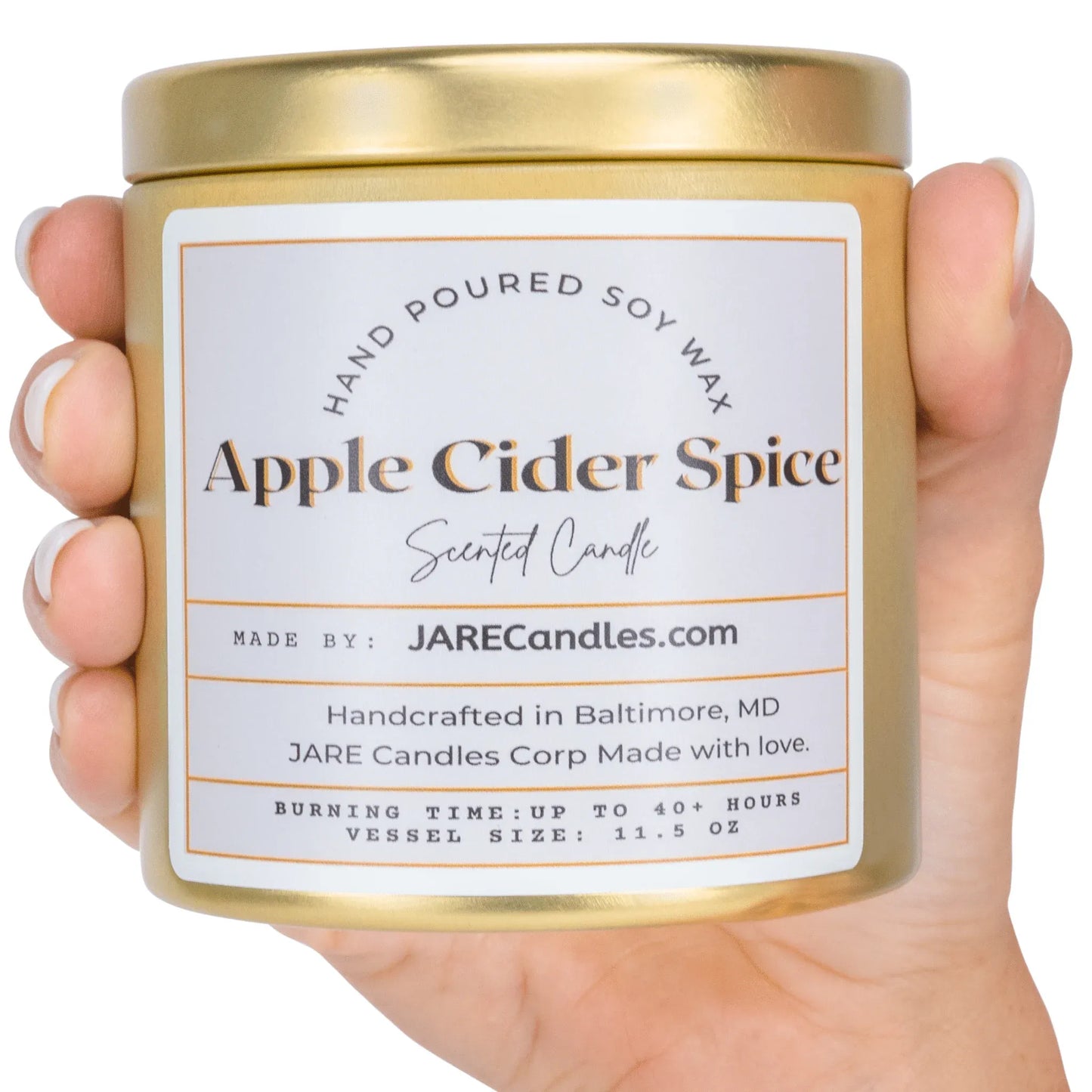 Apple Cider Spice - Cinnamon, Clove, Nutmeg - Soy Wax Scented Candle - JARE CANDLES - Little Red General Store