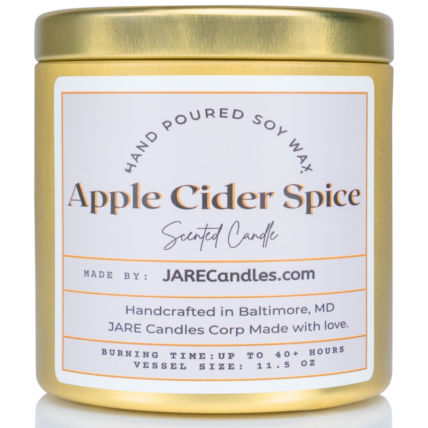 Apple Cider Spice - Cinnamon, Clove, Nutmeg - Soy Wax Scented Candle - JARE CANDLES - Little Red General Store