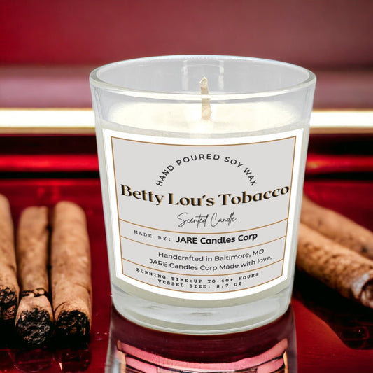 Betty Lou’s Tobacco - Sage, Honey & Amaretto - Soy Wax Scented Candle - JARE CANDLES - Little Red General Store