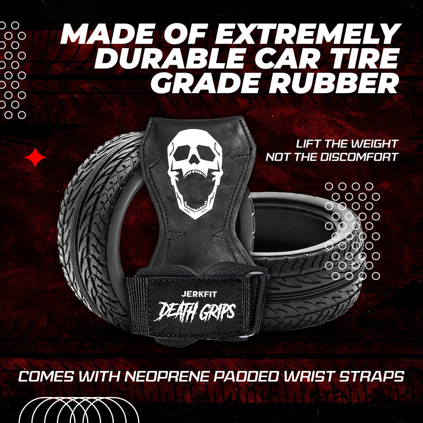 Death Grips Premium Heavy Lifting Straps - JerkFit - Little Red General Store