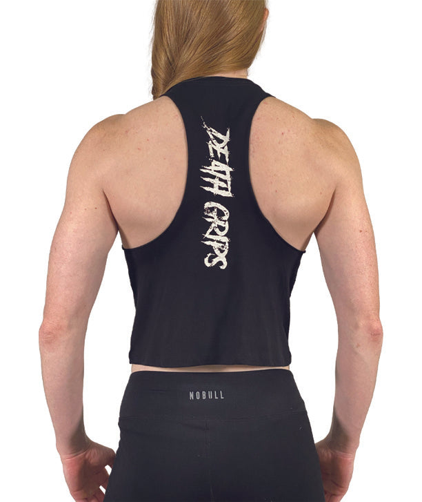 WOMEN'S DISTRESSED DEATH GRIPS CROP TANK - JerkFit - Little Red General Store
