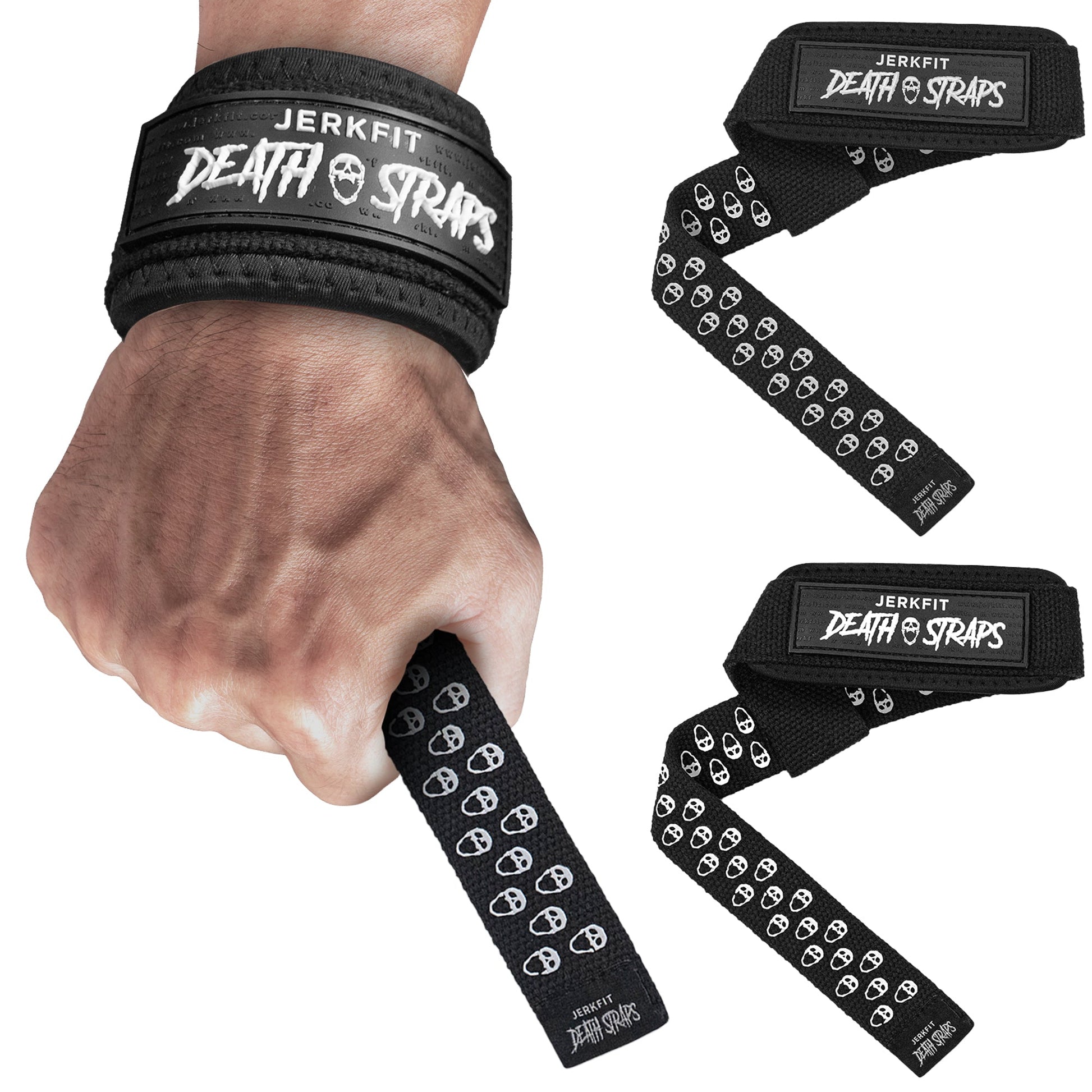 JerkFit Death Straps, Traditional Lifting Straps with Double Sided Skull - Grip - JerkFit - Little Red General Store