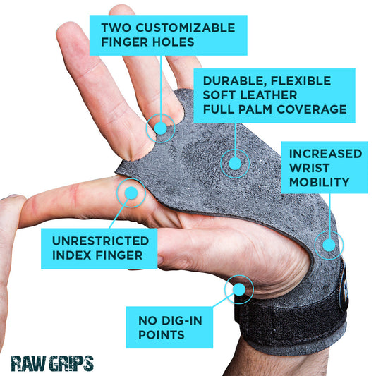 RAW Grips 3.0, Premium Leather CrossFit Gymnastic Grips - JerkFit - Little Red General Store