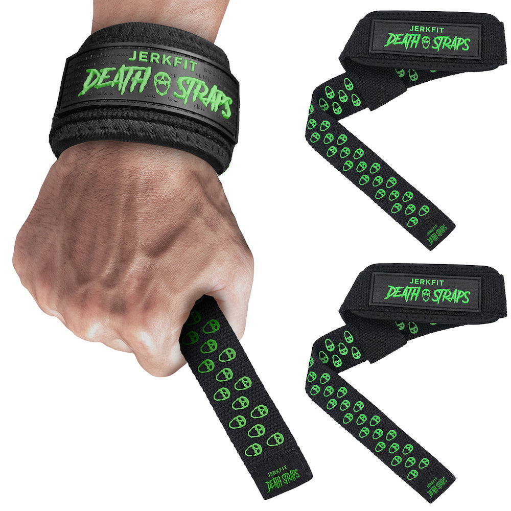 JerkFit Death Straps, Traditional Lifting Straps with Double Sided Skull - Grip - JerkFit - Little Red General Store