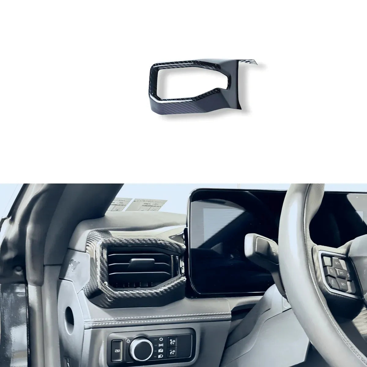 JSD Dry Carbon Fiber Driver side AC Outlet Cover for Mustang 2024 2025 - JSD Space - Little Red General Store