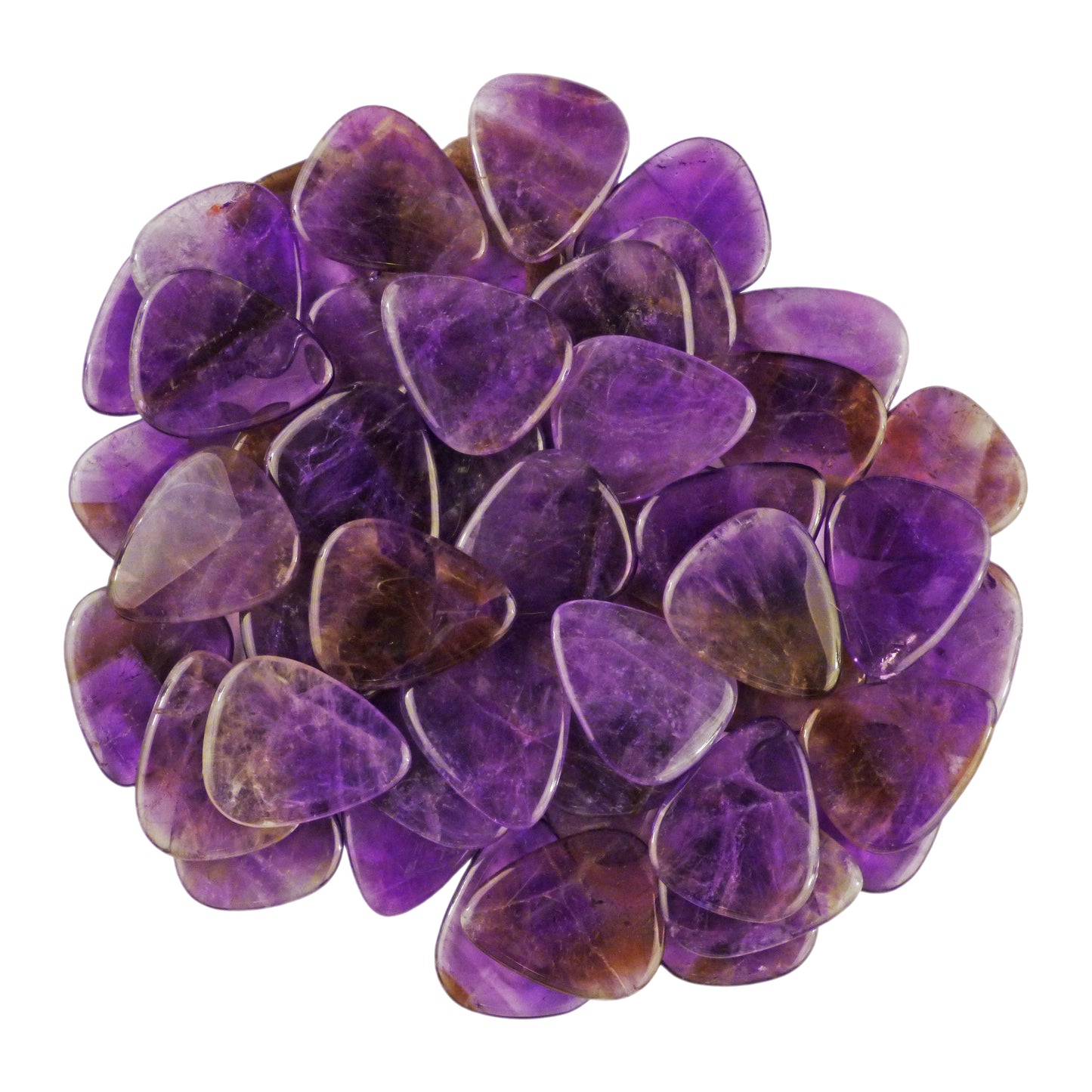 Amethyst Stone Guitar Or Bass Pick - 3.0 mm Ultra Heavy Gauge - 351 Shape - Specialty Handmade Gemstone Exotic Plectrum