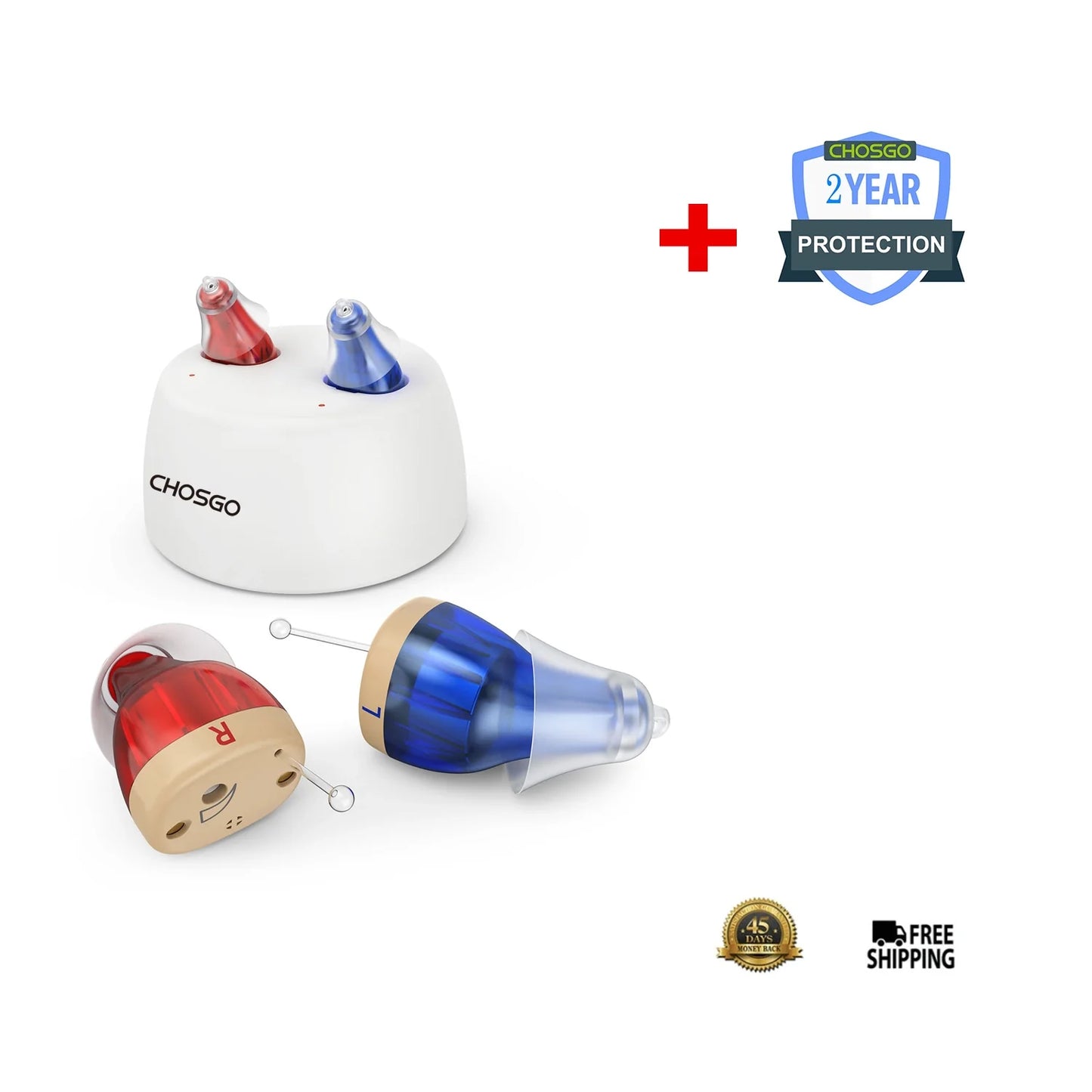 K19R Rechargeable CIC Hearing Aids with 2-Year Protection Plan