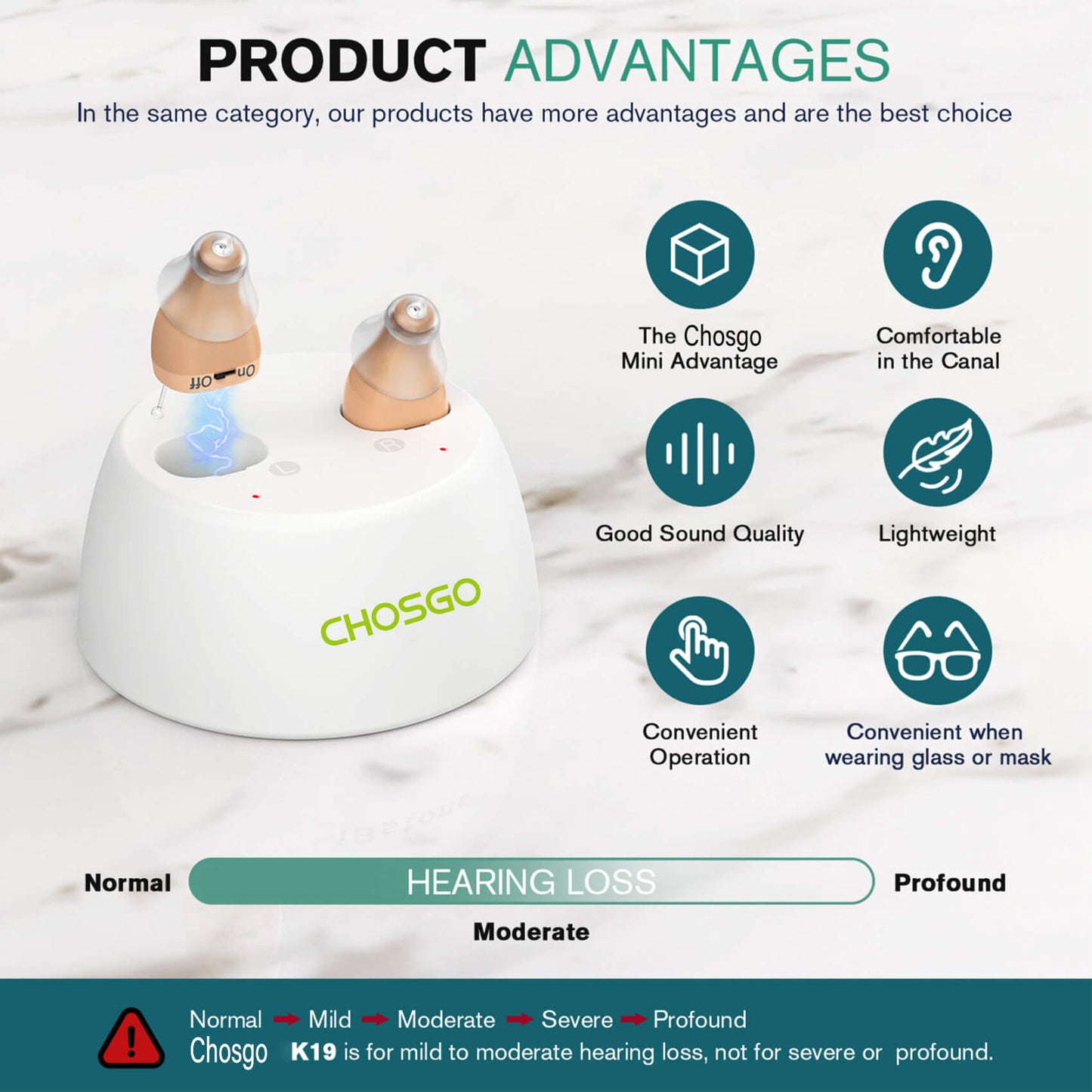 K19R Rechargeable OTC $99 Hearing Aids