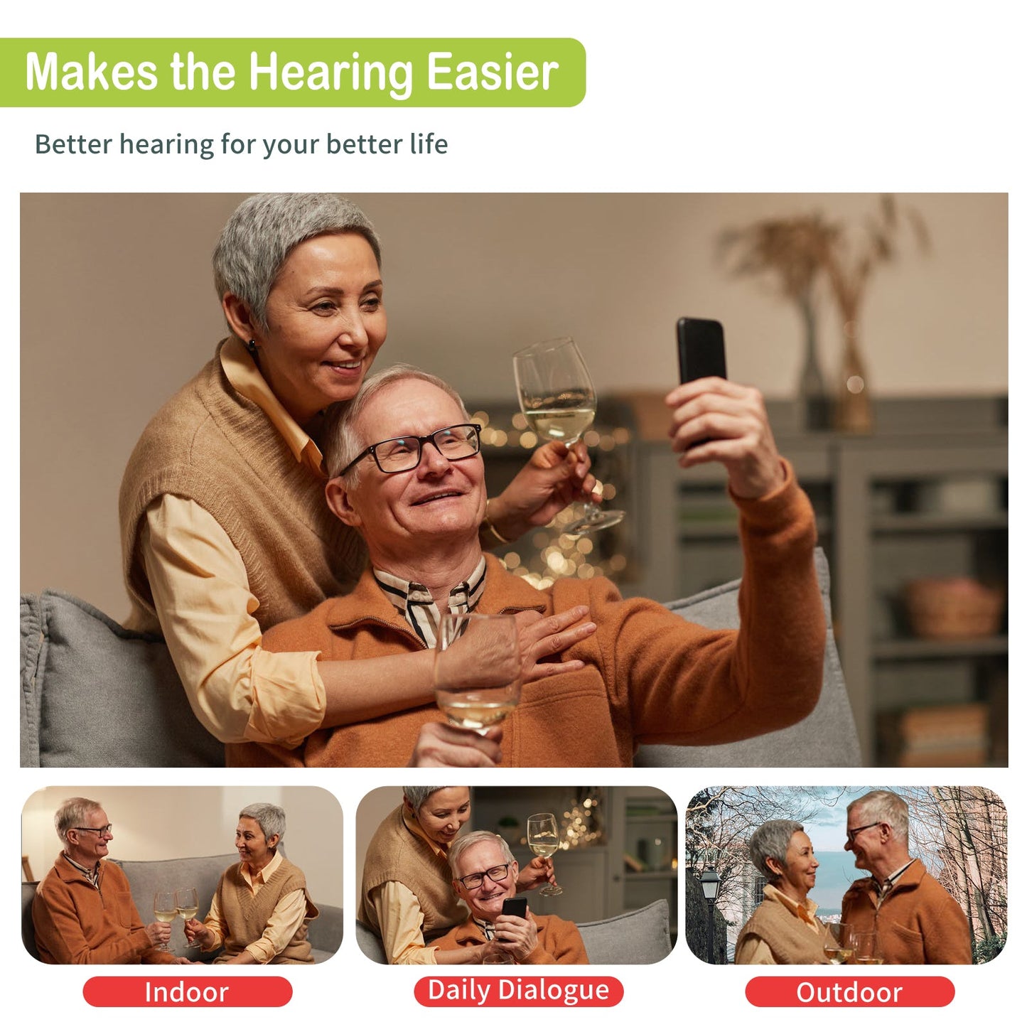 K419R CIC Digital Hearing Aids, blue&red pair