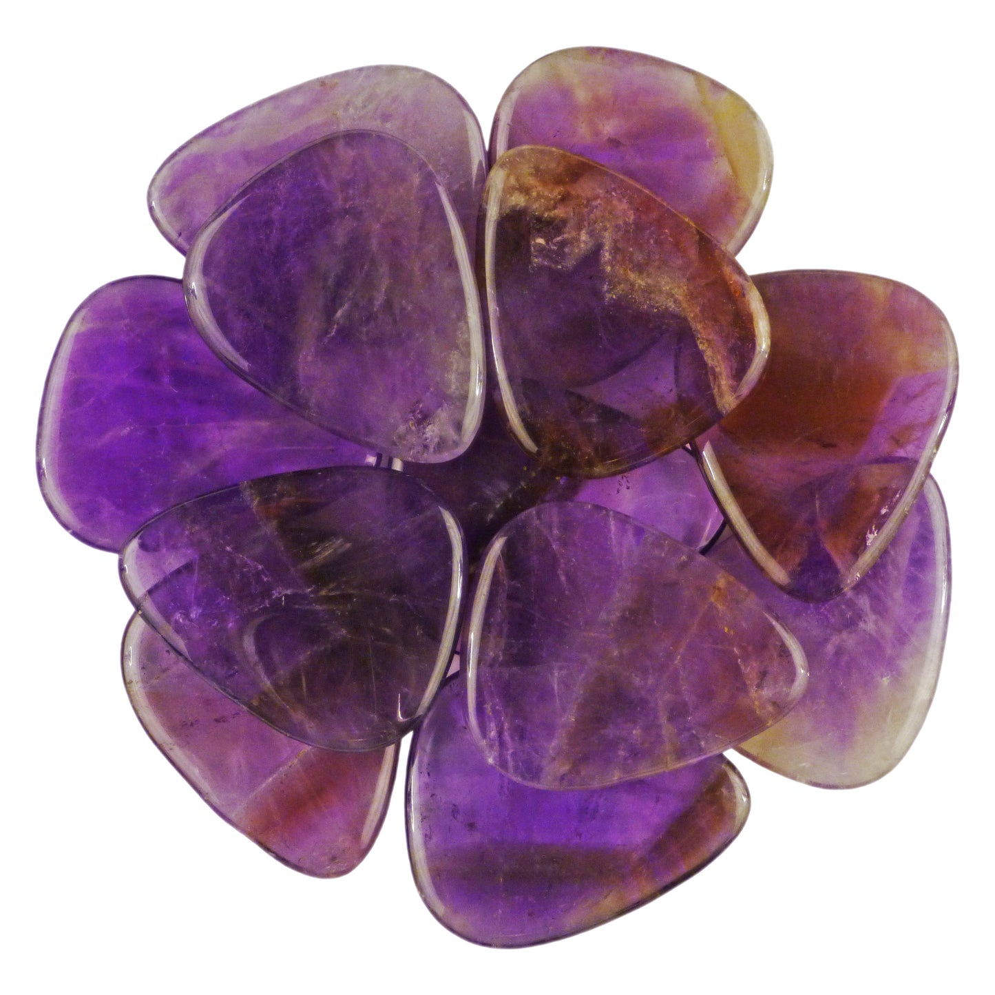 Amethyst Stone Guitar Or Bass Pick - 3.0 mm Ultra Heavy Gauge - 351 Shape - Specialty Handmade Gemstone Exotic Plectrum