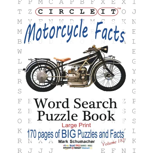 Circle It, Motorcycle Facts, Word Search, Puzzle Book