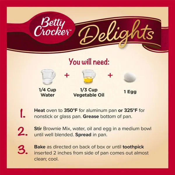 Betty Crocker Supreme Chocolate Chunk Brownie Mix