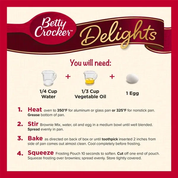 Betty Crocker Delights Supreme Frosted Brownie Mix
