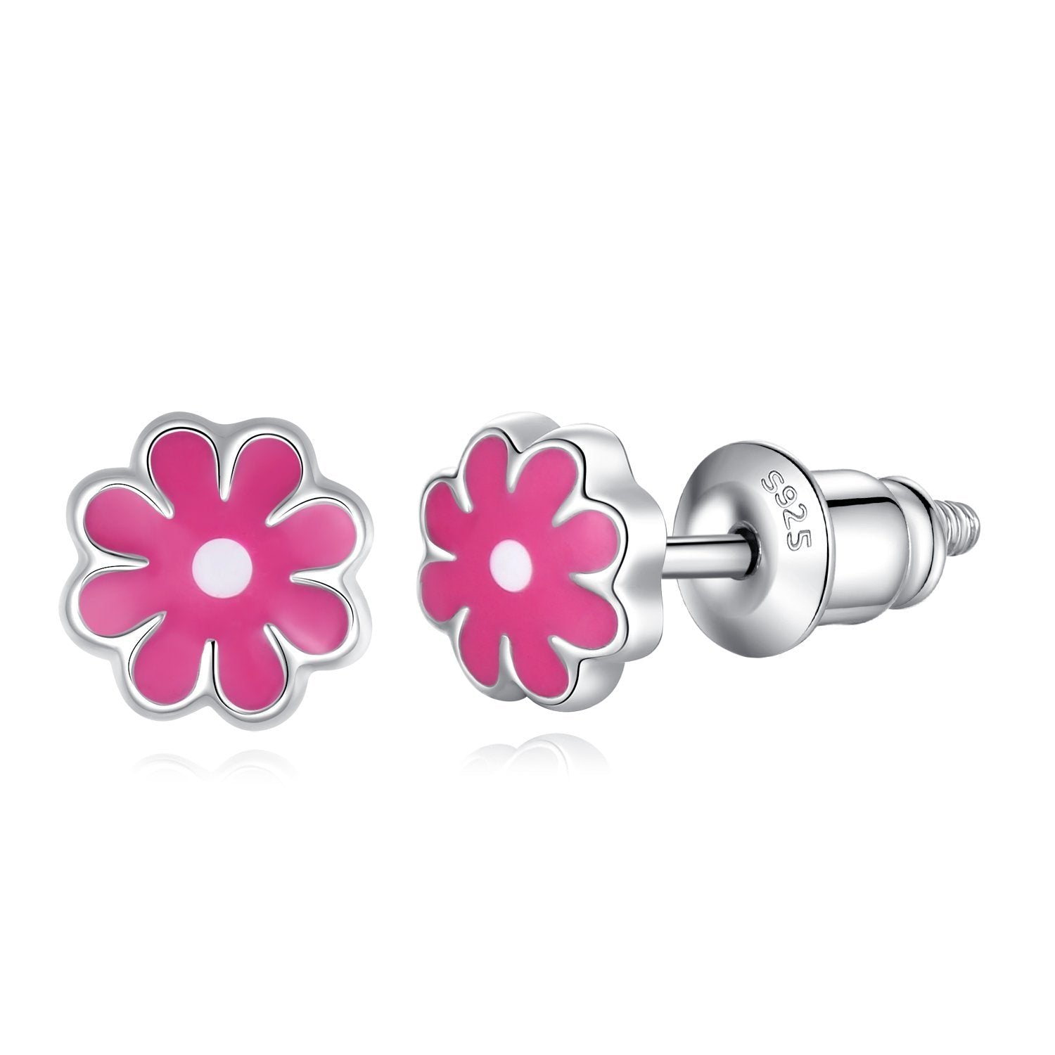 925 Sterling Silver Daisy/Ladybug/Butterfly Screwback Earrings - Lavishe Jewelry - Little Red General Store